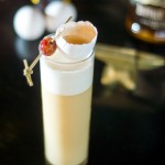 Rooster Cogburn - Bourbon, India Pale Ale, Lager & Steen's Cane Syrup, Whole Egg with an "Boilermaker" - Optional (Photo & Cocktail by Anvil Bartender Alex Gregg)