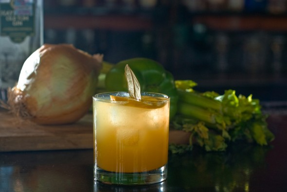 Zydeco Fiddle - Tom Gin, Lemon, Trinity, Apricot Brandy, Celery Bitters, House Ginger Beer (Photo & Cocktail by Anvil Bartender Alex Gregg)